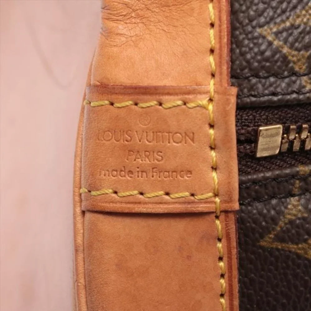 Louis Vuitton Alma W Pm W Lock Brown Monogram Canvas Tote